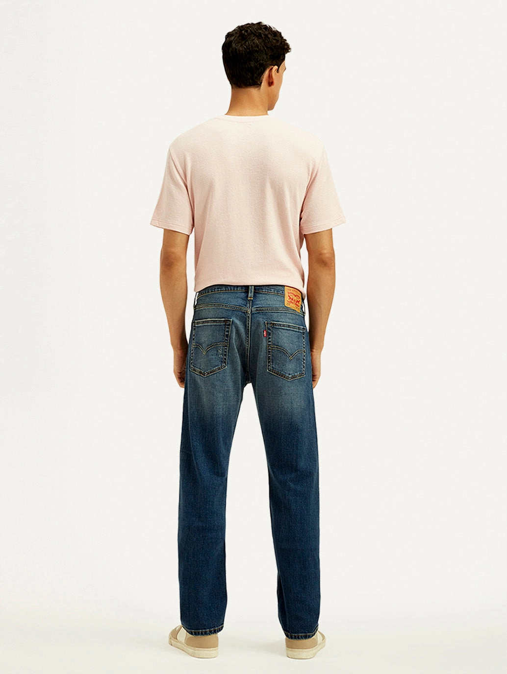 Chic Design Style Men's Tinted 513 Med Indigo Slim Straight Fit Mid Rise Jeans