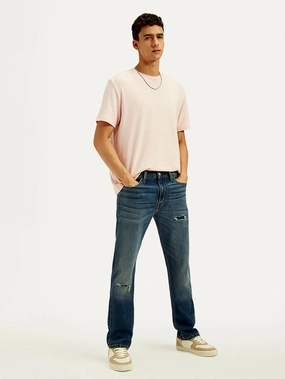 Easy Routine Comfort Stretch Technology Men's Tinted 513 Med Indigo Slim Straight Fit Mid Rise Jeans