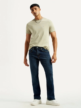 Movement Friendly Date Night Daily Wear Men's 517 Dark Indigo Bootcut Fit Mid Rise Jeans