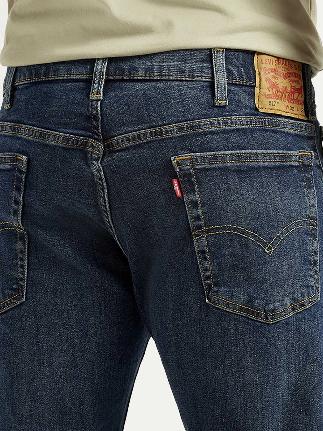 Premium Denim Go To Look Men's 517 Dark Indigo Bootcut Fit Mid Rise Jeans