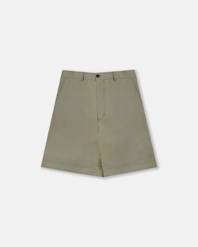 Versatile staple Relaxed fit cotton-nylon Bermuda shorts