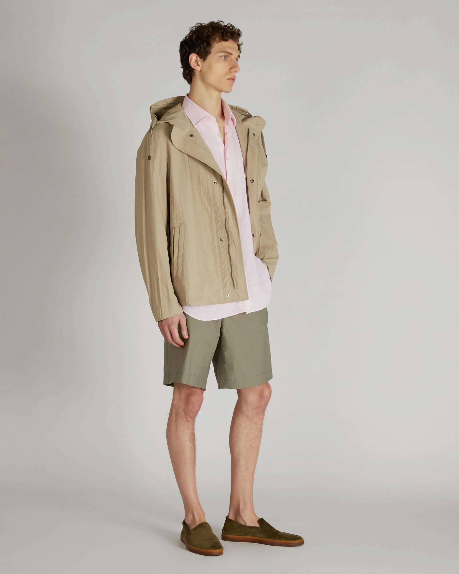 Relaxed fit cotton-nylon Bermuda shorts Sporty Comfort Fit
