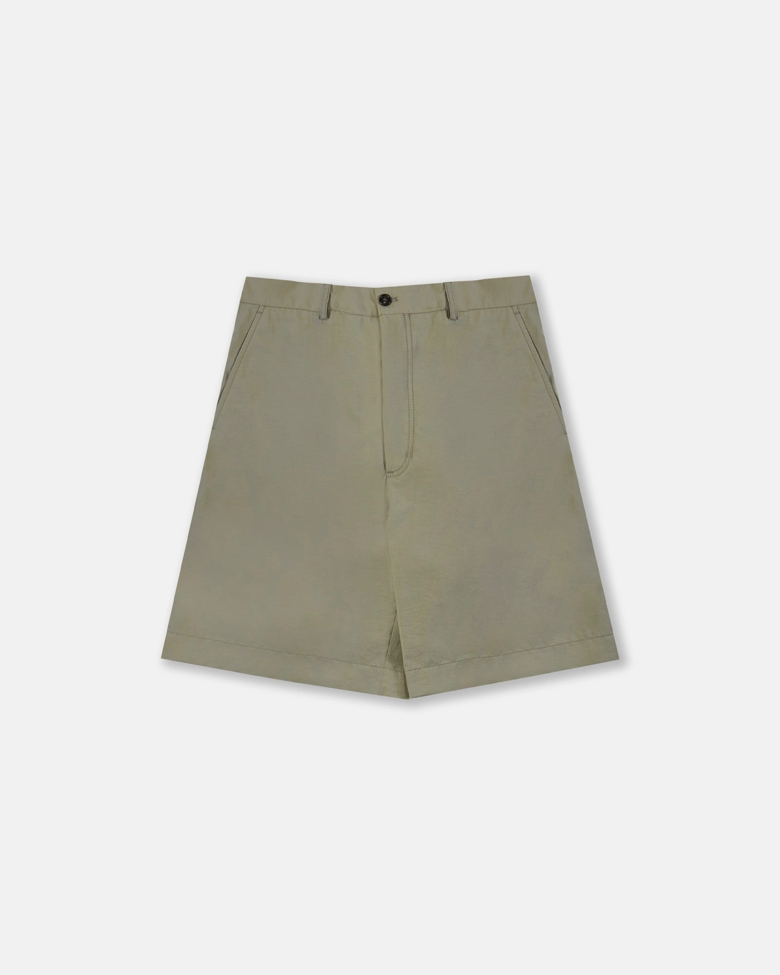 Versatile staple Relaxed fit cotton-nylon Bermuda shorts