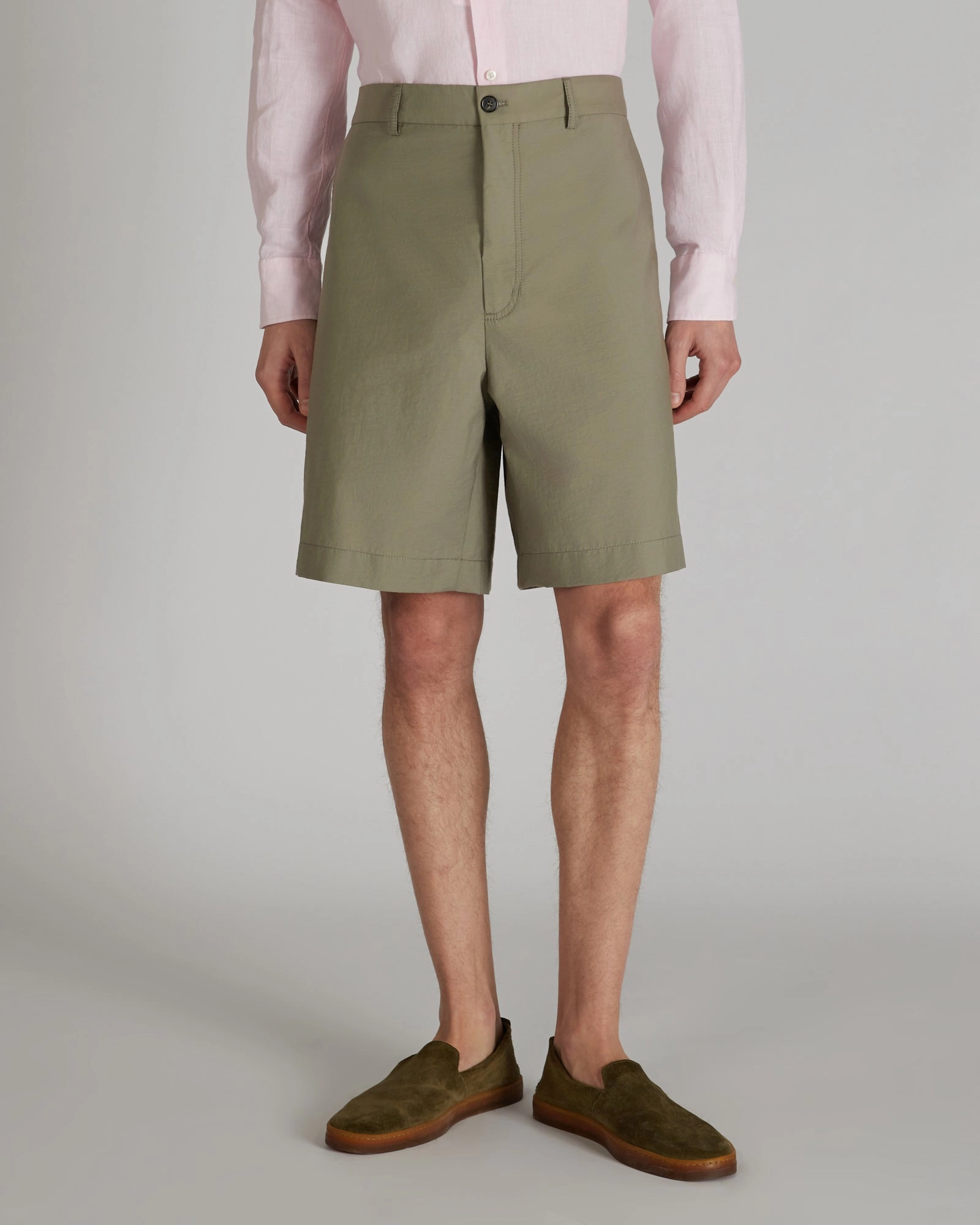 Chilly Weather Comfort Relaxed fit cotton-nylon Bermuda shorts