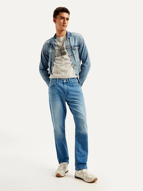 Life Ready Cool Texture Men's Redloop 511 Blue Slim Fit Mid Rise Jeans