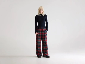 Vespa wide trousers (252 / W / CHECK B) Body Shape