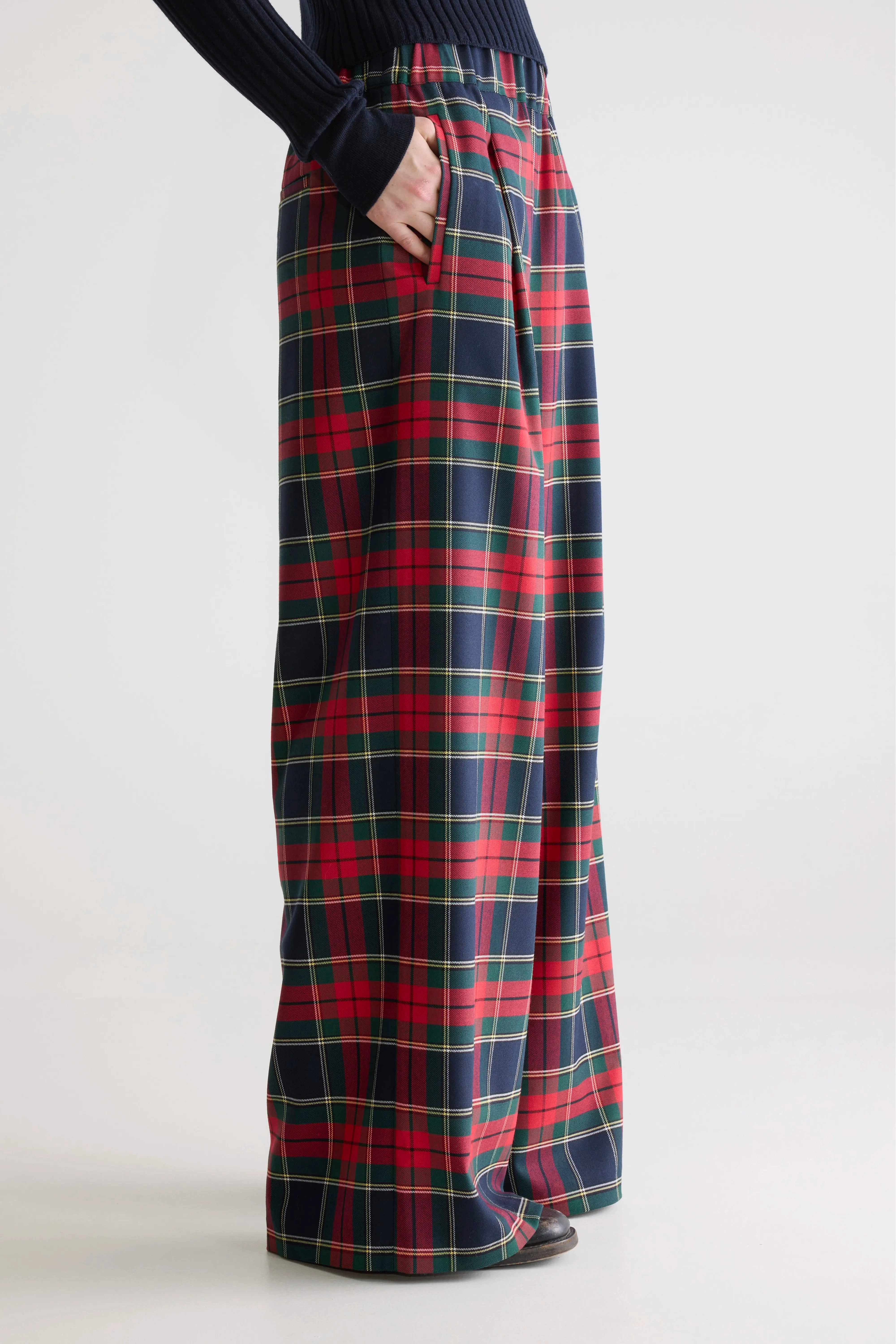 Vespa wide trousers (252 / W / CHECK B) Laser cut