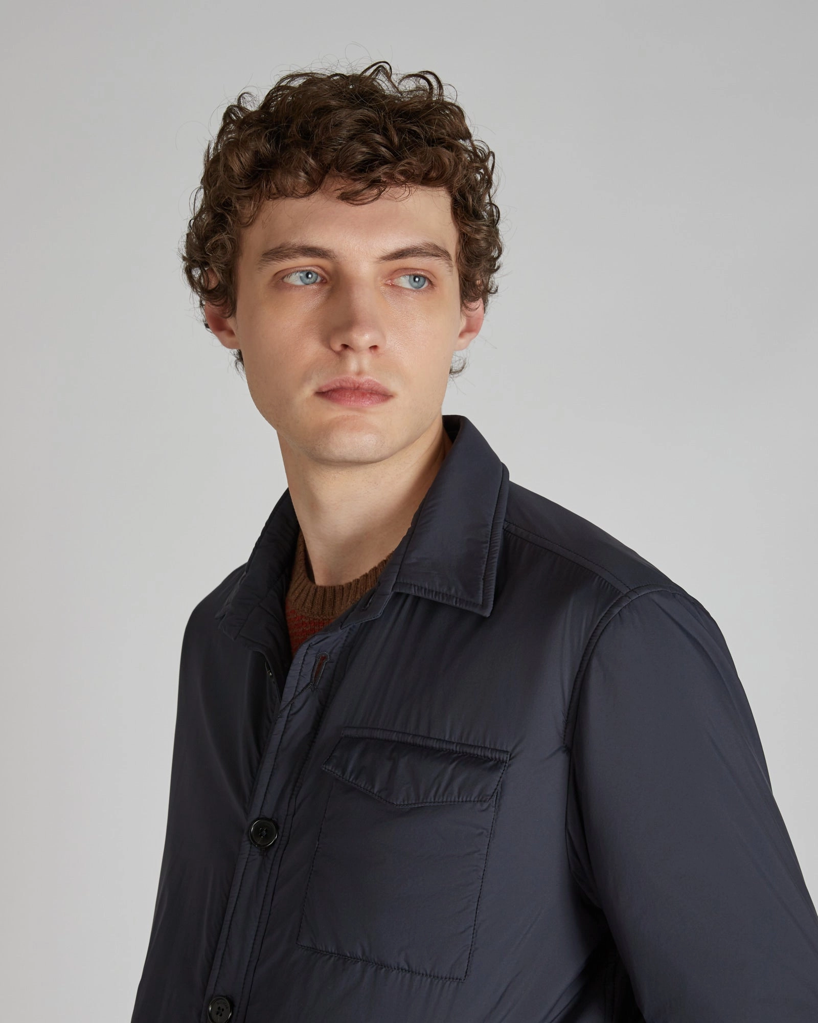 Sustainable Weave Padded overshirt