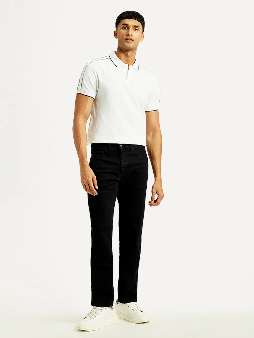 Thermal Regulating Fabric Men's 505 Black Straight Fit Mid Rise Jeans