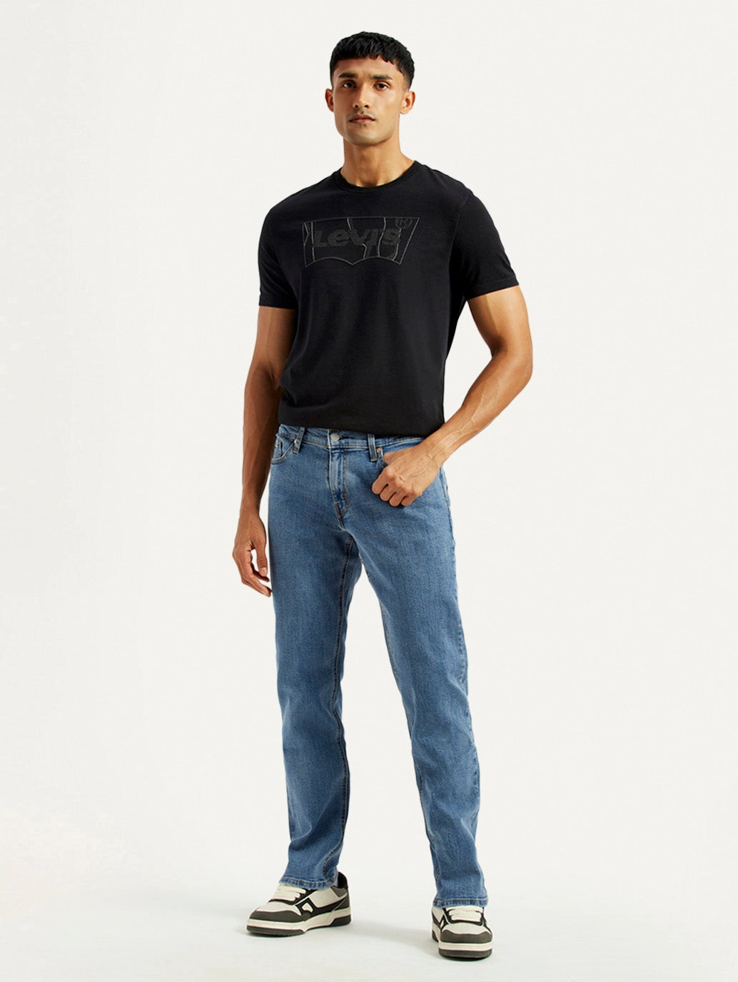 Polished Look Men's 541 Med Indigo Athletic Tapered Fit Mid Rise Jeans