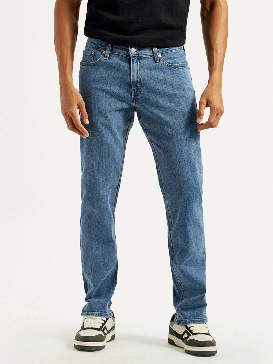 Men's 541 Med Indigo Athletic Tapered Fit Mid Rise Jeans Neutral Daily Wear