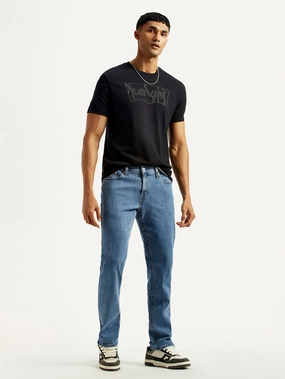 Men's 541 Med Indigo Athletic Tapered Fit Mid Rise Jeans Active Wear Relaxed Fit Design