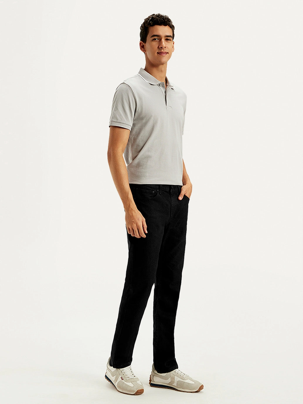 Street Fashion Breathable Artist Vibe Everyday Rainy Day Men's 511 Black Slim Fit Mid Rise Jeans