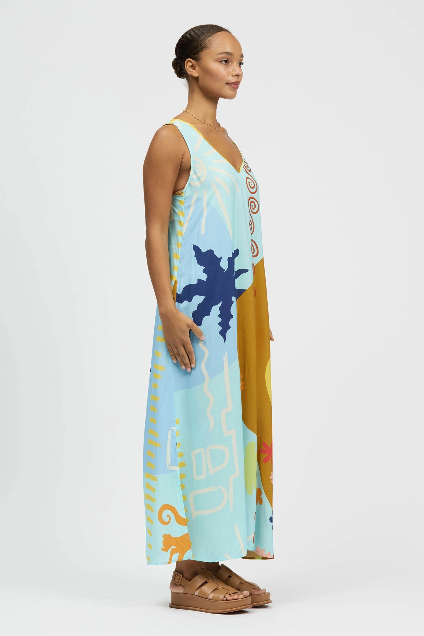 Crinkle Effect Formal Outfit Vida Dress Caiman Croc Print