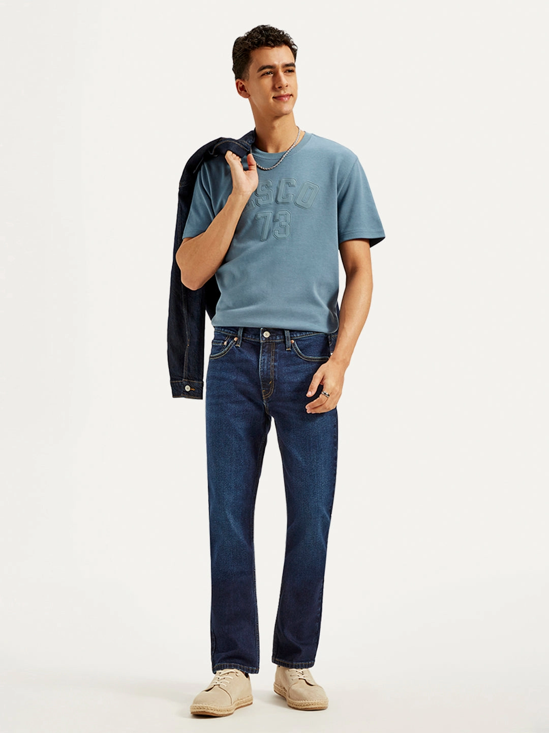 Men's 511 Blue Slim Fit Mid Rise Jeans Everyday Comfort