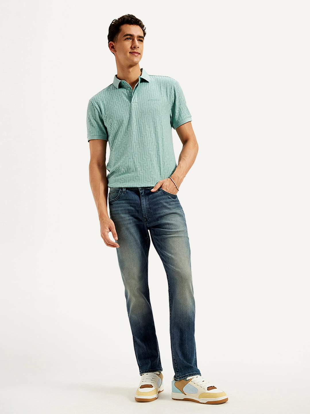 Men's Redloop 511 Slim Fit Mid Rise Jeans Flexible Fabric Comfy Tailoring