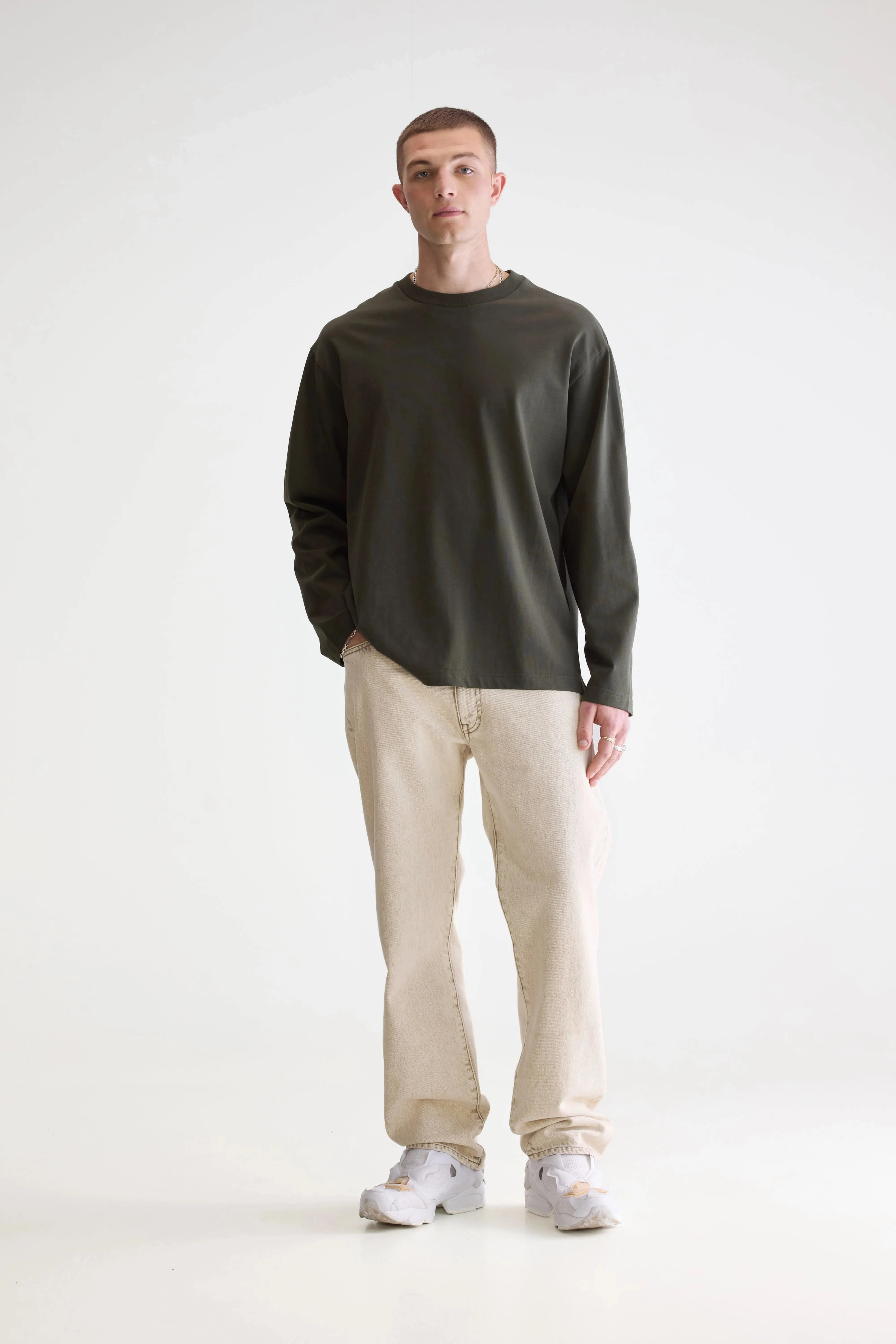 Vlugi long-sleeve t-shirt (252 / M / DARK OLIVE) Professional Look Ventilated Mesh Panels