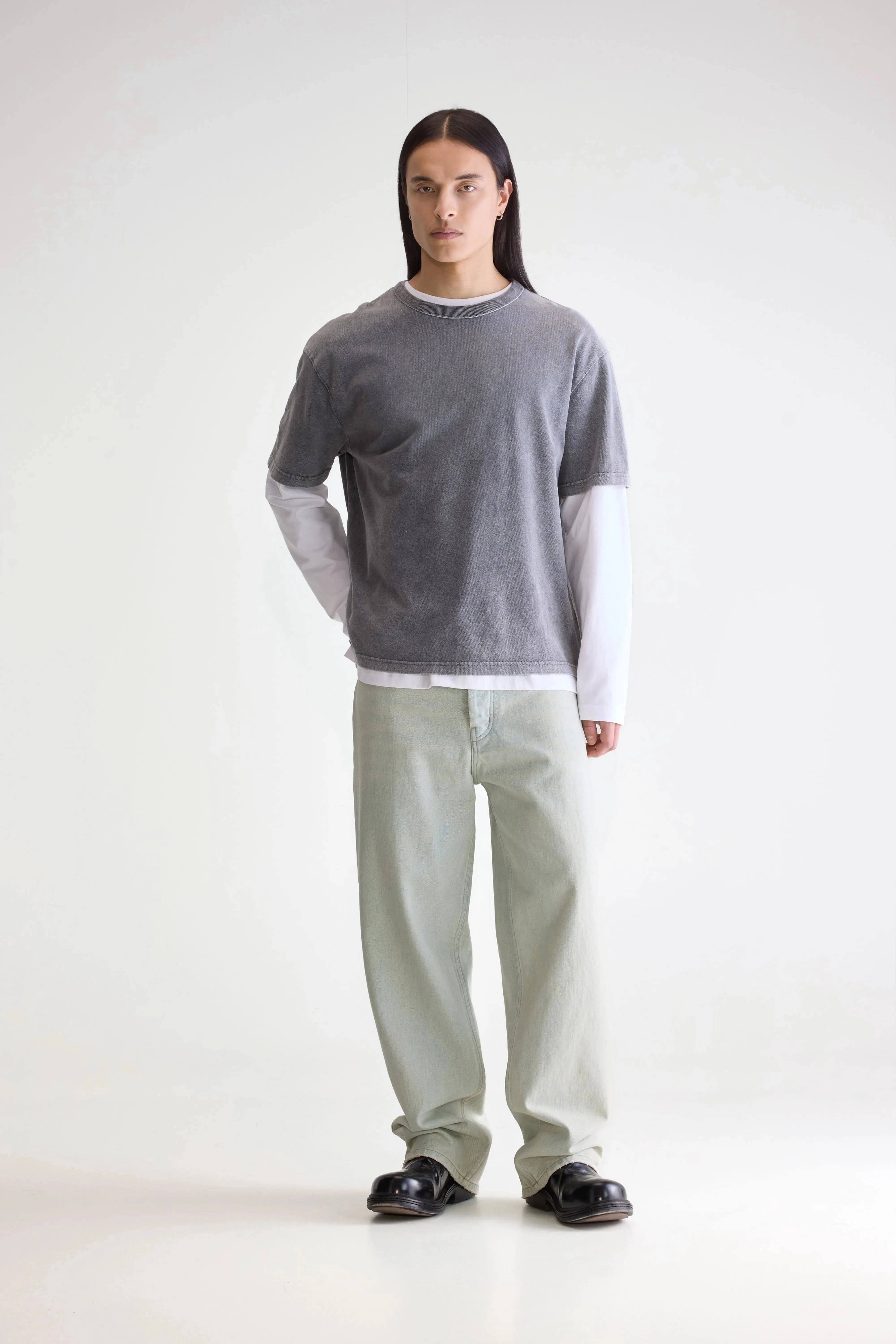 Vouch short-sleeve t-shirt (252 / M / BLACK BLUE) ContrastPlacket
