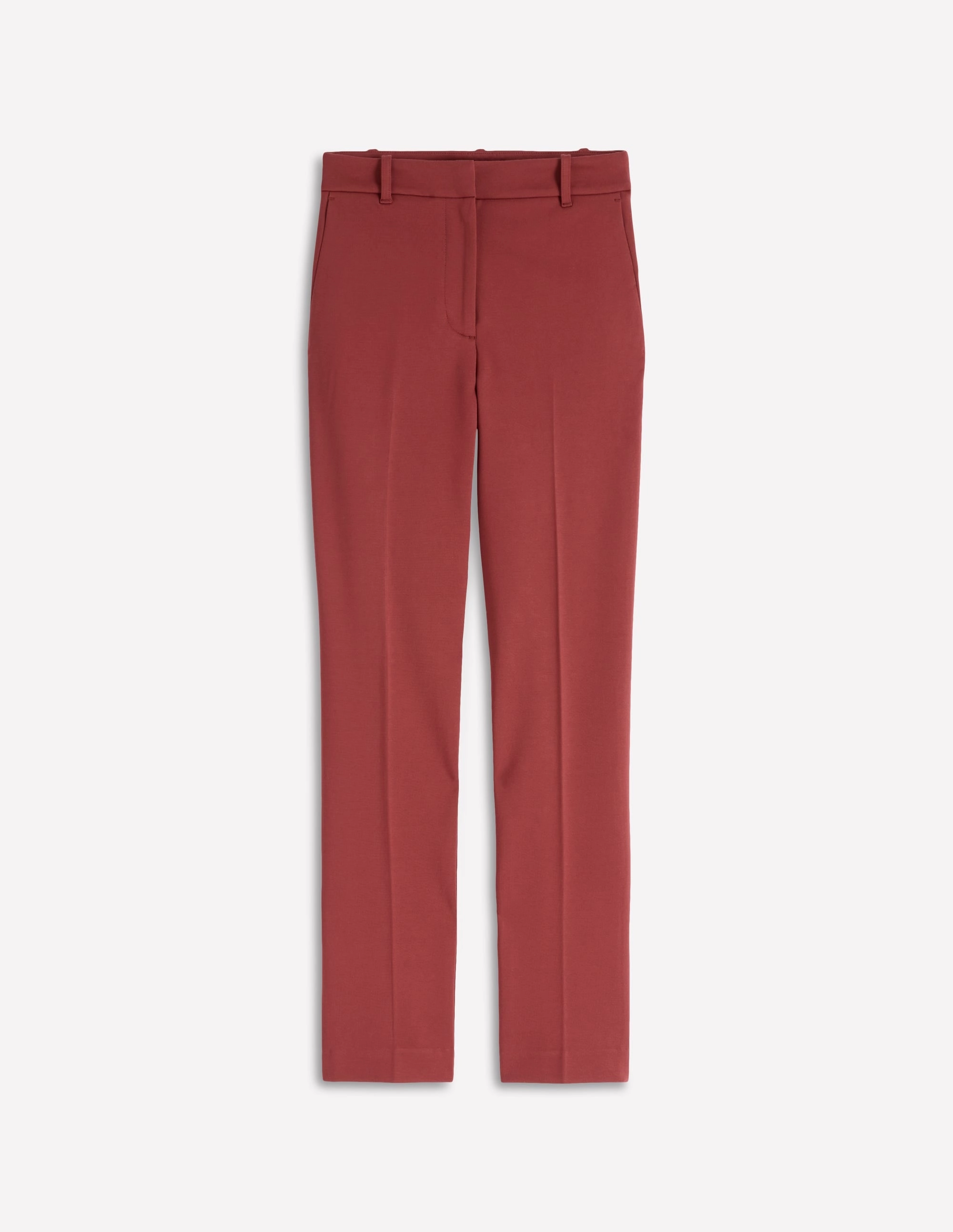 Gripper Waistband Stretchable Wear Highgate Ponte Trousers-Chestnut
