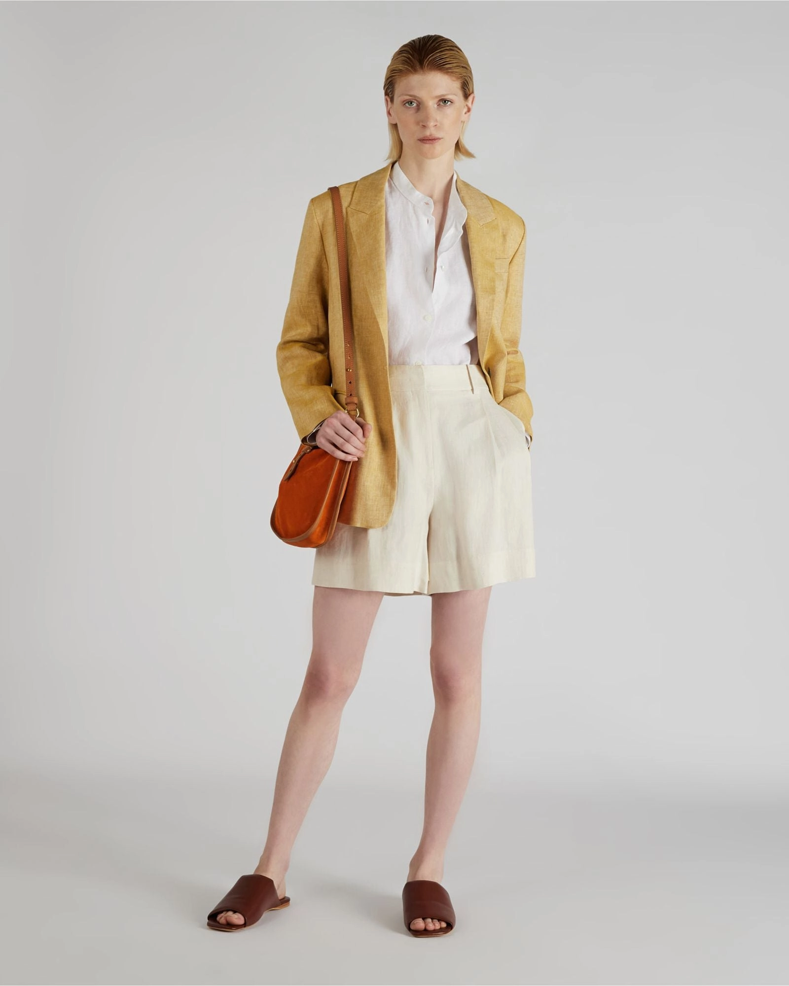 Wide fit linen shorts Core Flex