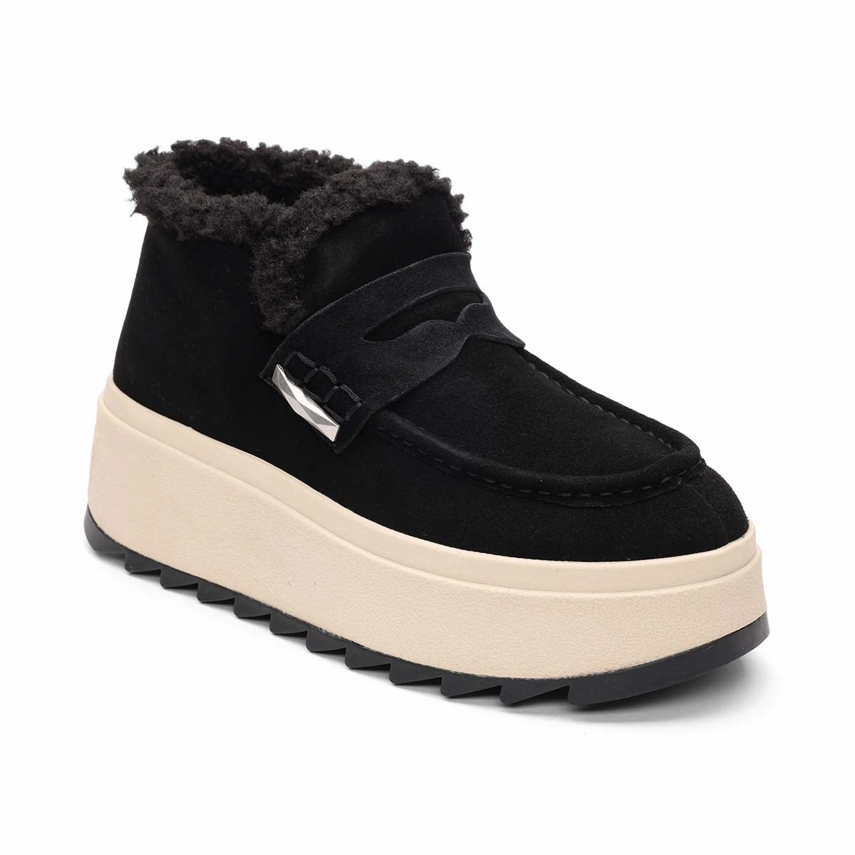 Magic Moc Fur Lined Ankle Bootie Rough Trail