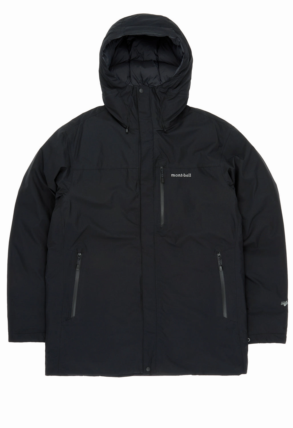 Hooded Versatile Design Montbell Men's Aspen Down Half-Length Coat - Black