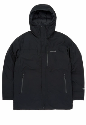 Hooded Versatile Design Montbell Men's Aspen Down Half-Length Coat - Black