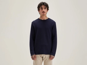 Sporty Cardigan Fresh long-sleeve t-shirt (242 / M / NAVY)