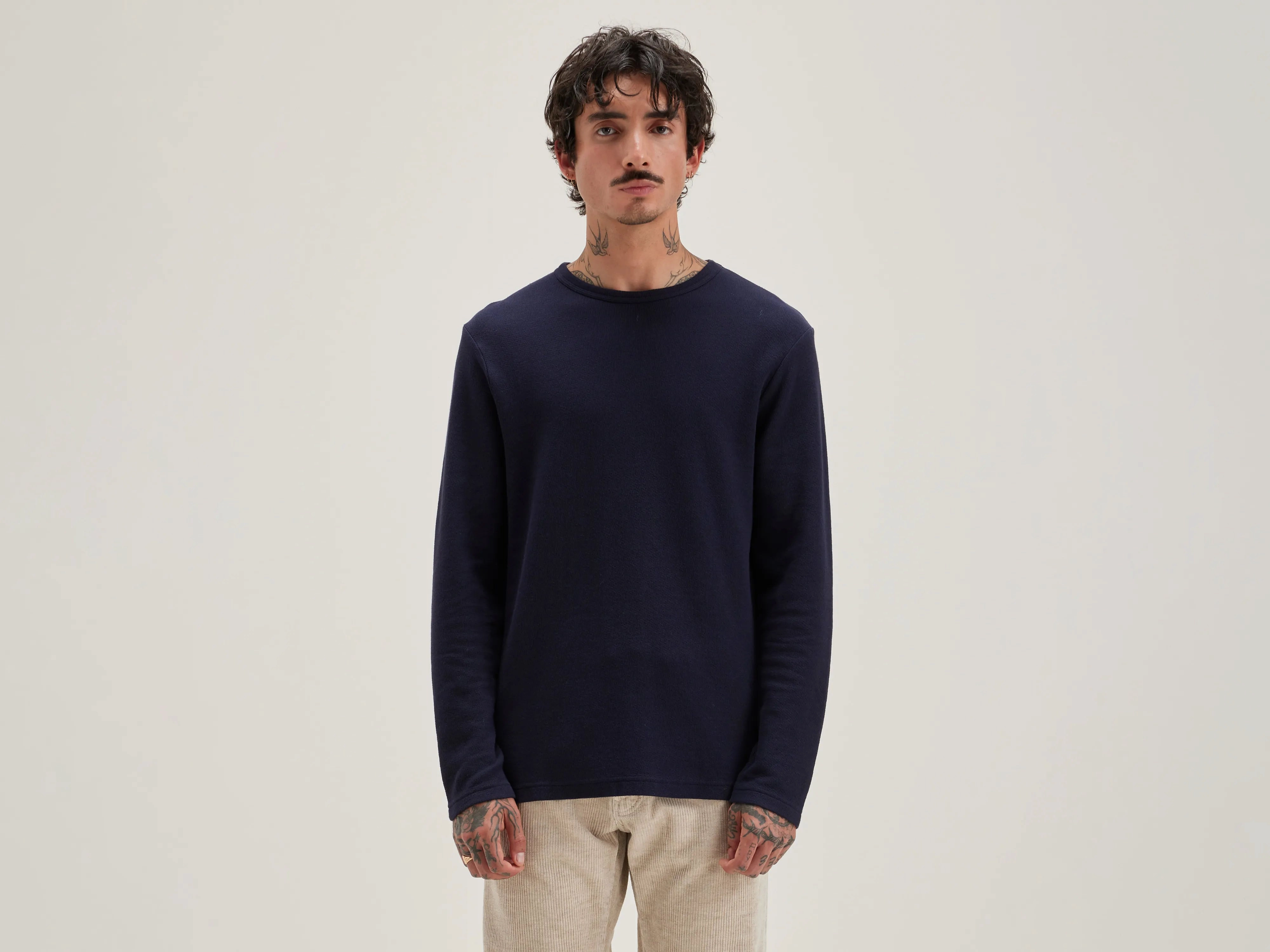 Sporty Cardigan Fresh long-sleeve t-shirt (242 / M / NAVY)