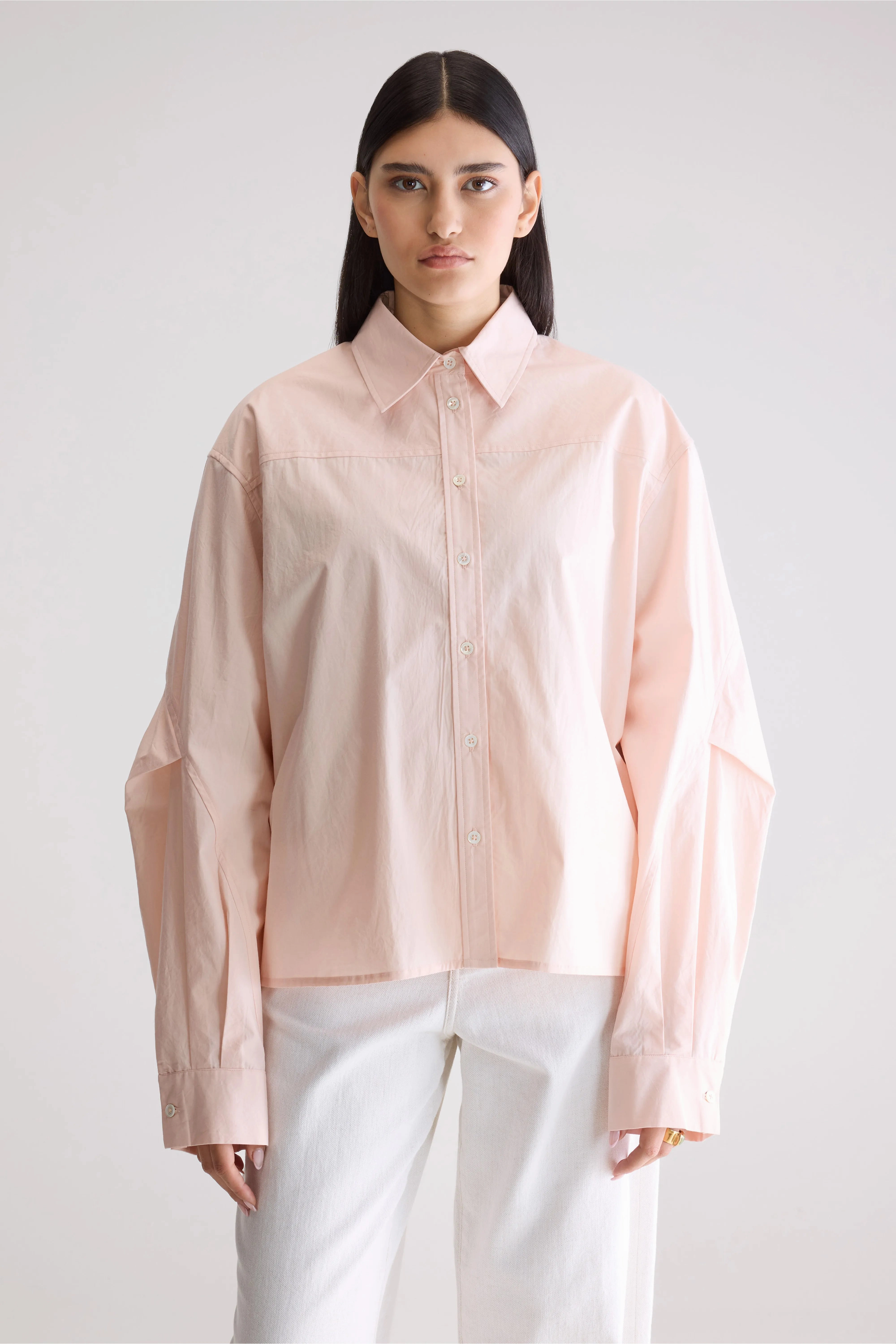 Indoor Comfort Kenza relaxed poplin shirt (252 / W / LIGHT ROSE)