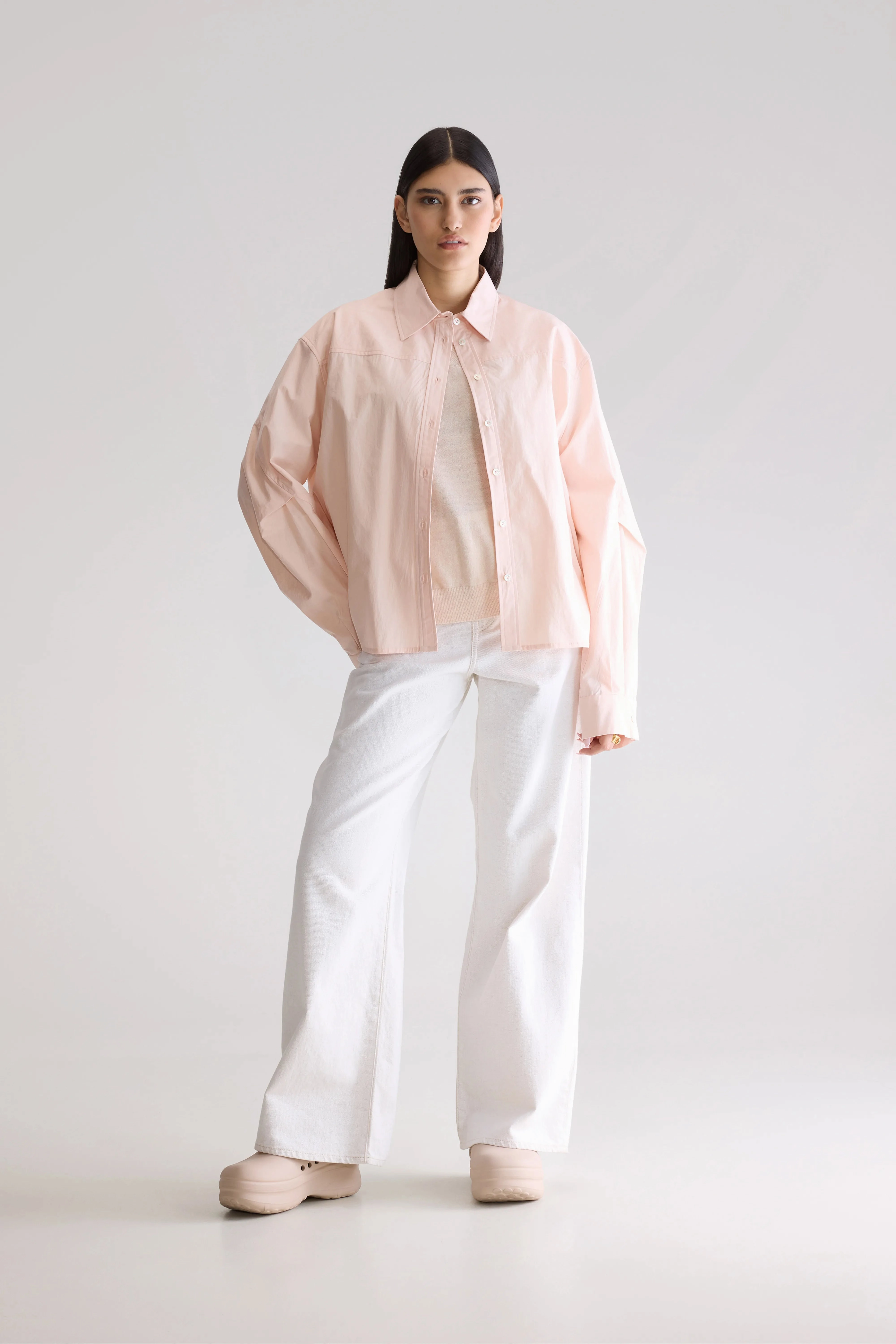 Kenza relaxed poplin shirt (252 / W / LIGHT ROSE) Practical Choice birthday celebration