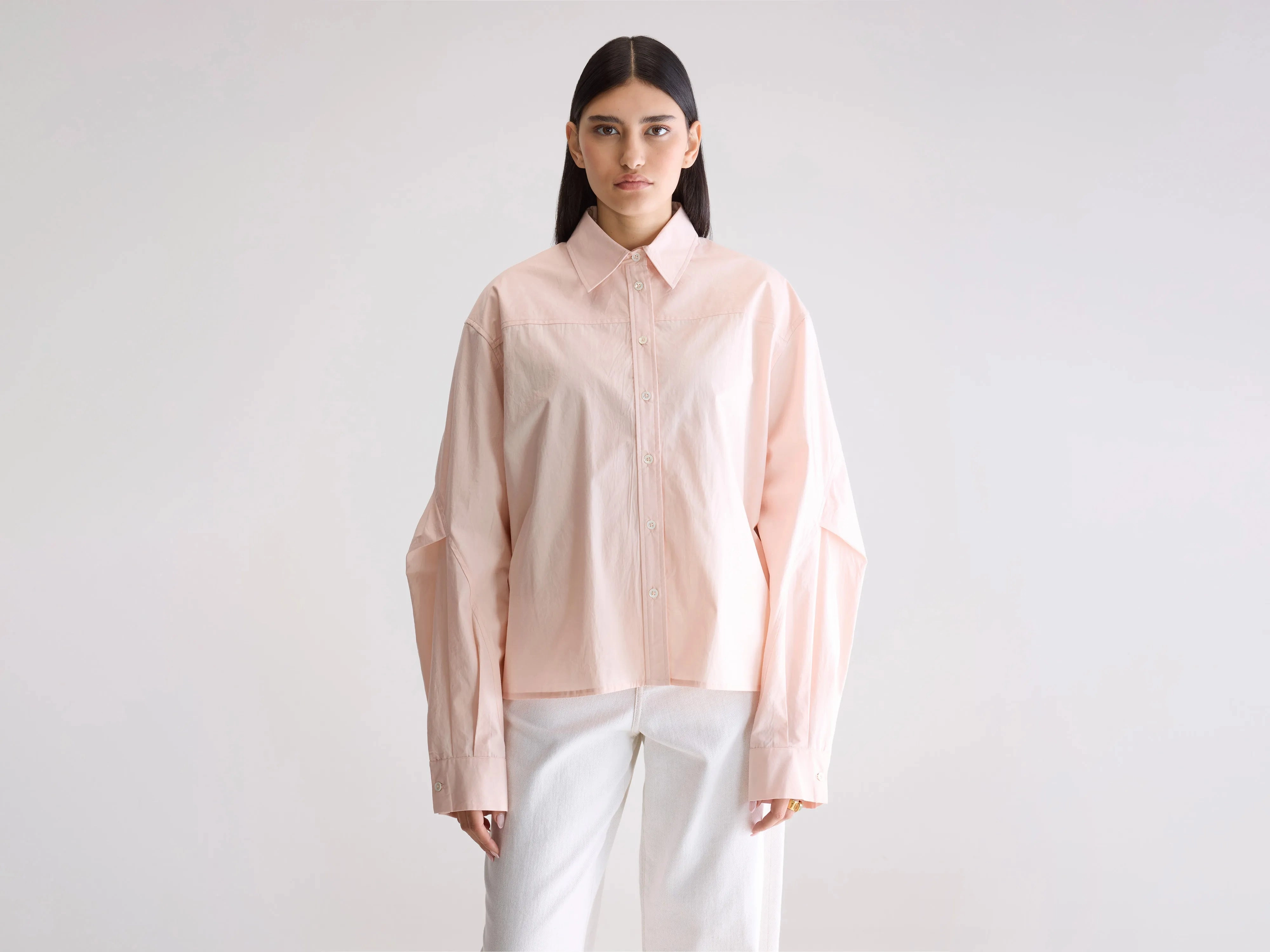 Bold Pattern Chill Wear Kenza relaxed poplin shirt (252 / W / LIGHT ROSE)