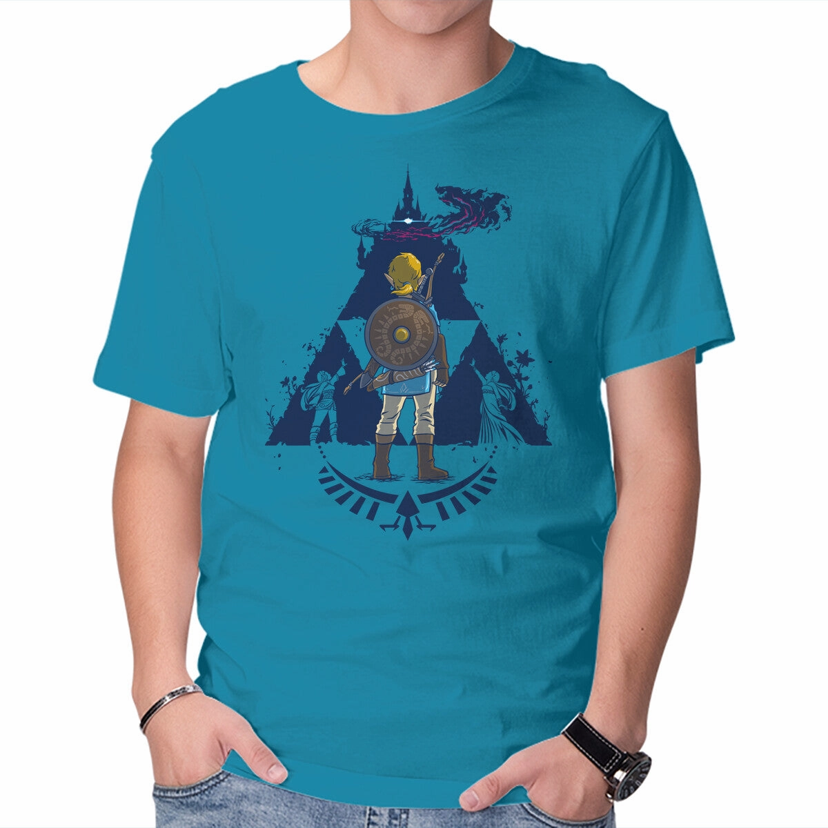Breathe-Blue Variant Stylish Wearable Ribbed Neckline