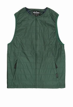 Elastic Hem Adjustment Wild Things Men's Polar Alpha Vest - Green