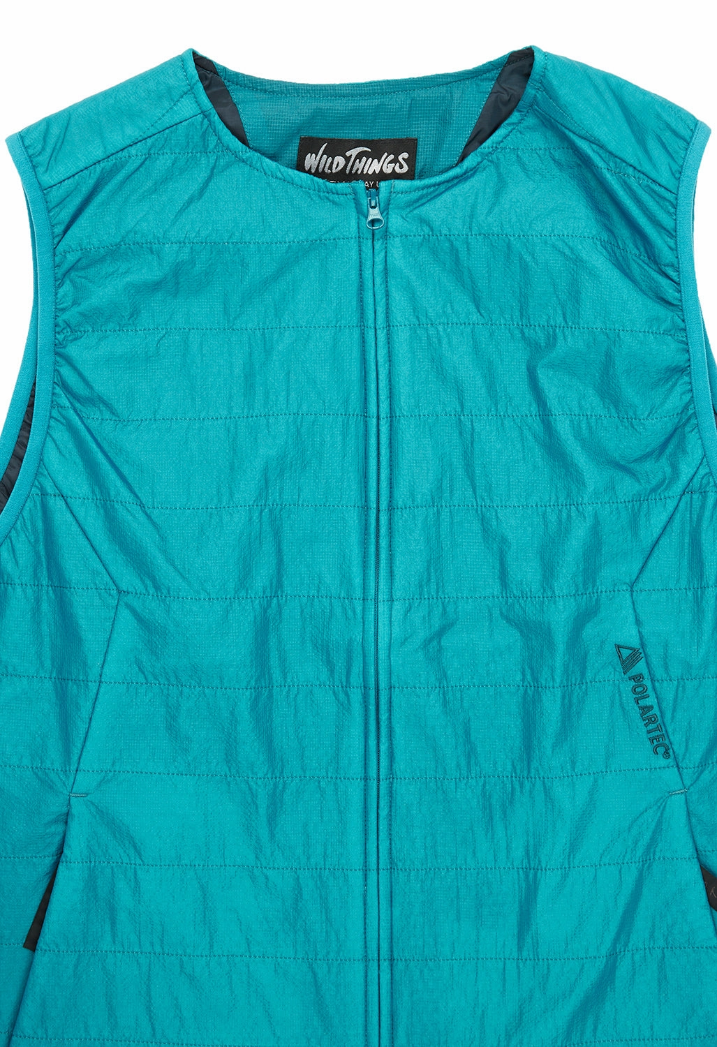 Poly Blend Stand Up Collar Wild Things Men's Polar Alpha Vest - Turquiose