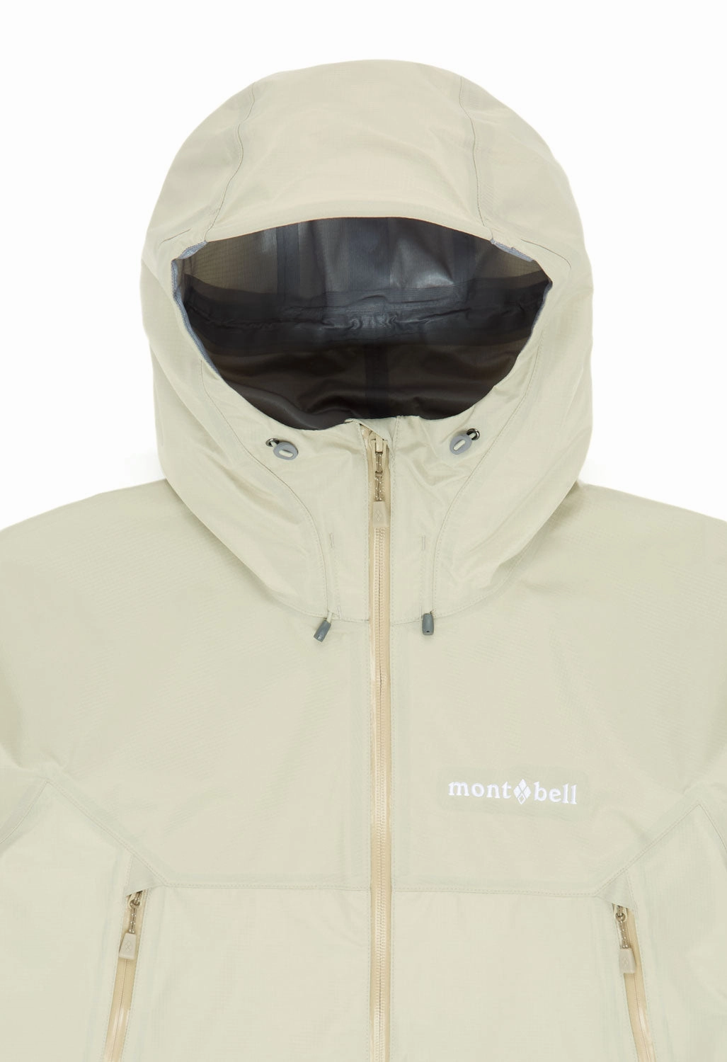 Montbell Women's Rain Trekker 2.0 Jacket - Ivory Zipper Closure System UV Protective
