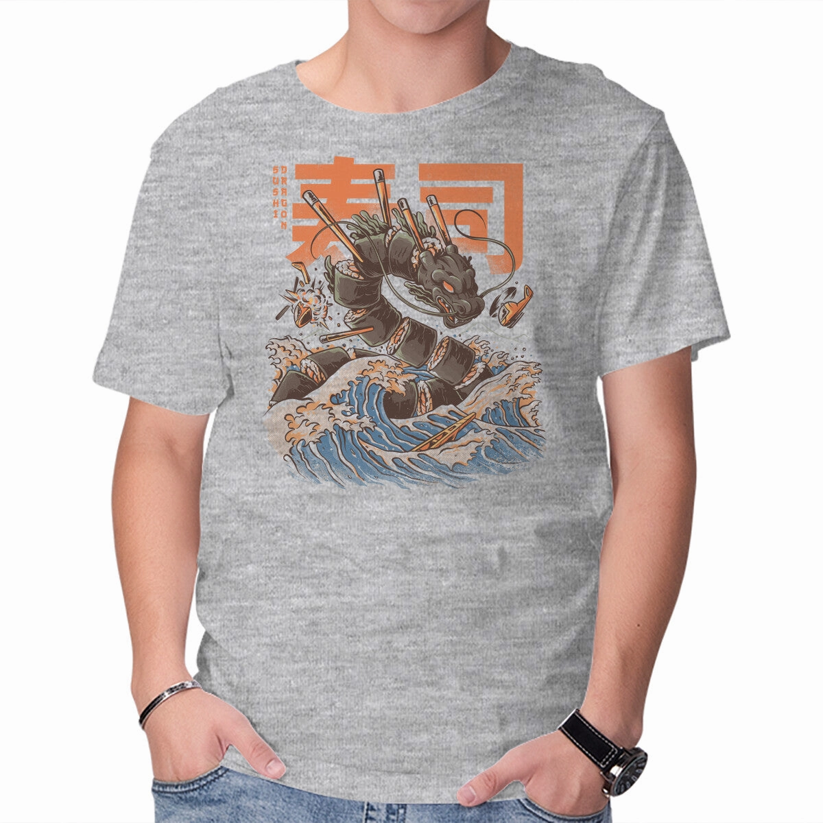Fashionable Wear Breathable Waistband Great Sushi Dragon