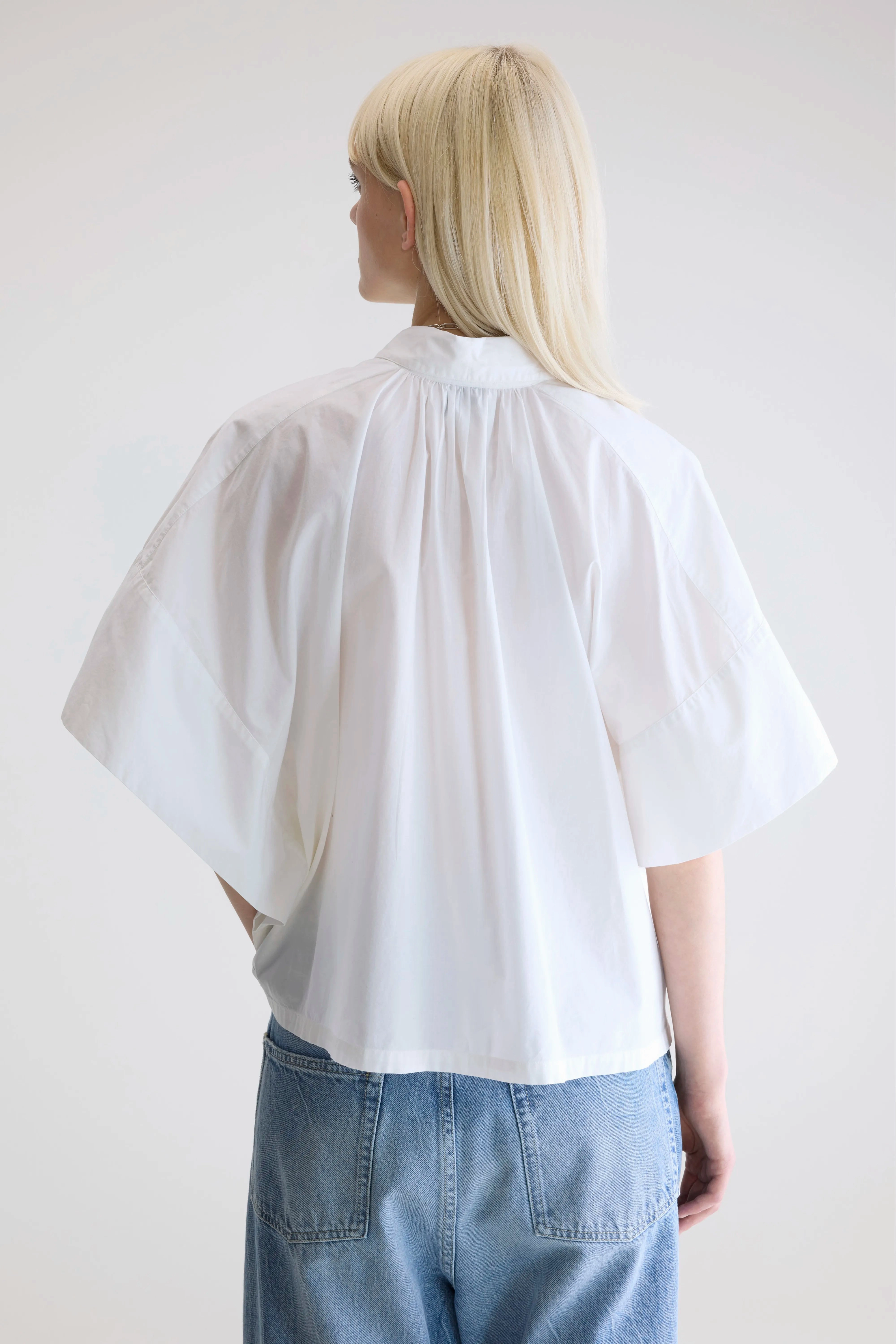 UV Protective Fabric Geometric Design Cairn short-sleeve shirt (242 / W / WHITE)