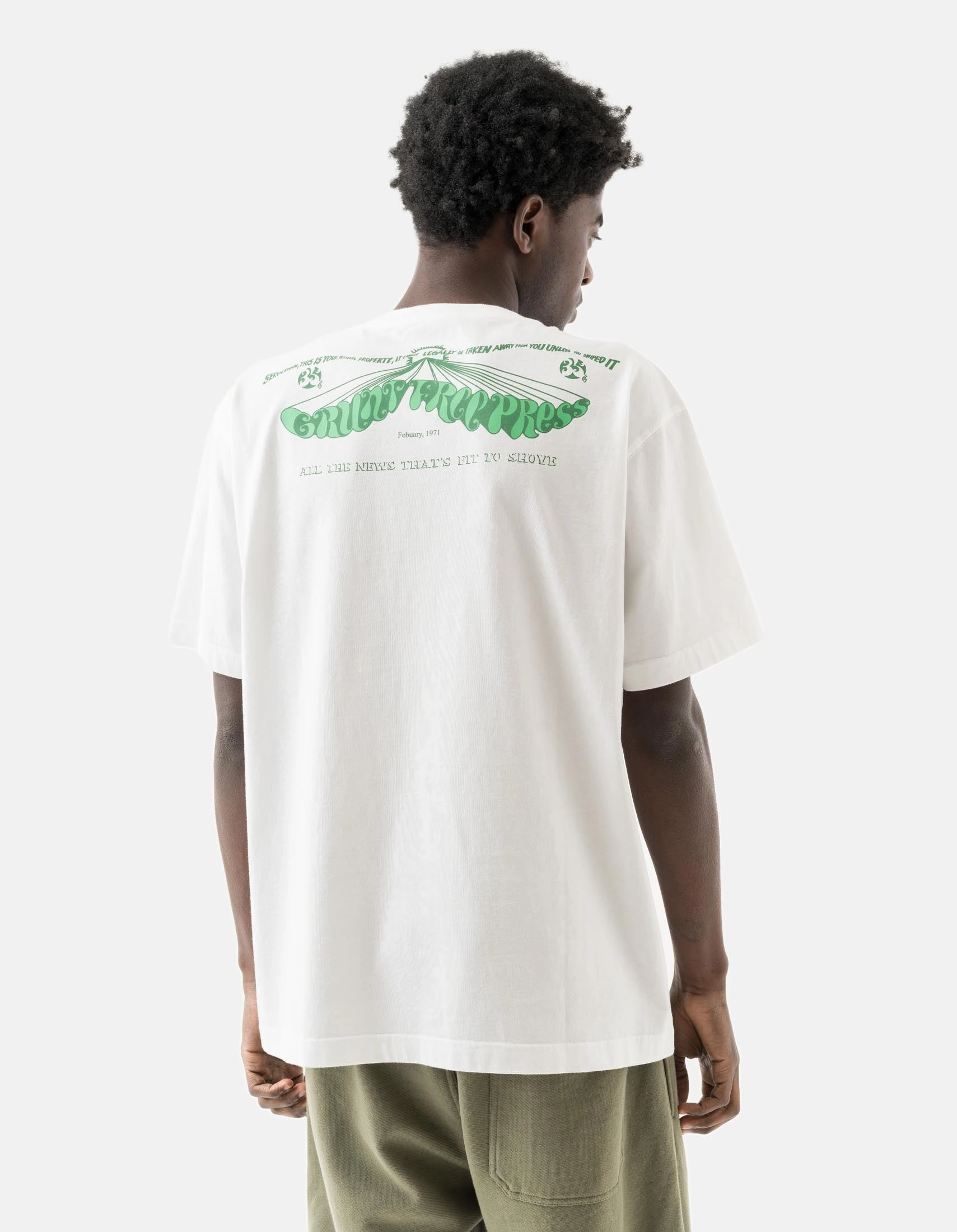 QuickDry Texture 2204 Grunt Free Press S/S T-Shirt White