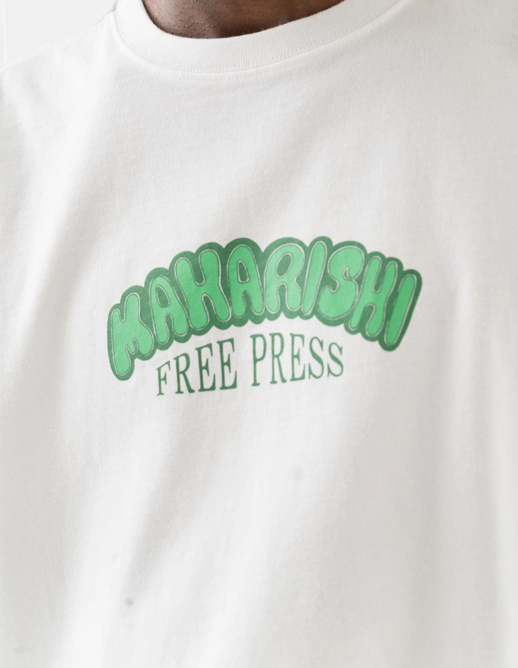2204 Grunt Free Press S/S T-Shirt White UV Protective Layer Recycled Polyester Blend