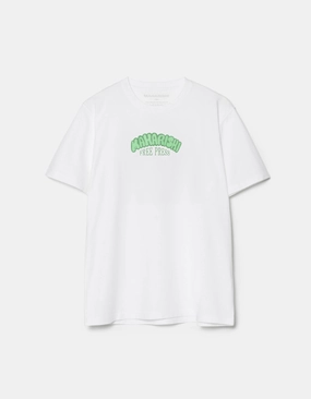 2204 Grunt Free Press S/S T-Shirt White Sporty Hoodie HighDurabilityWeave