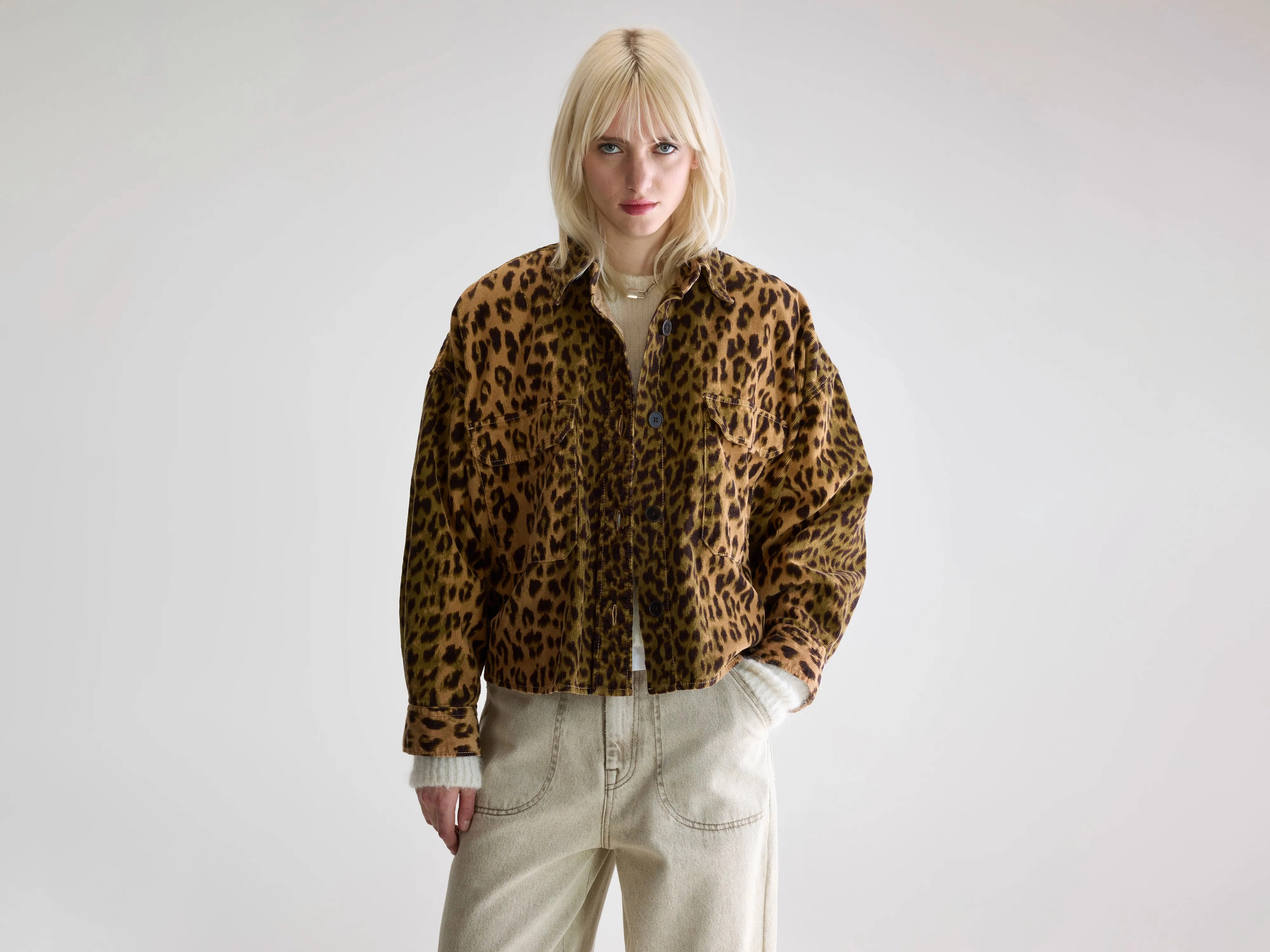 Neutral Shade Wyat leopard overshirt (252 / W / COMBO B)