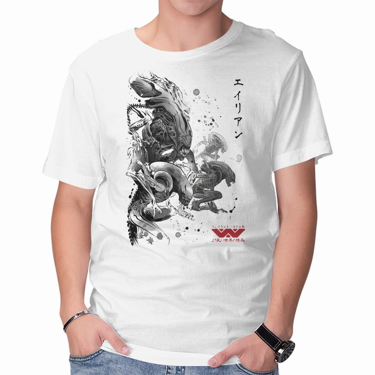 Soft Breathable Xenomorphs Invasion Sumi-E