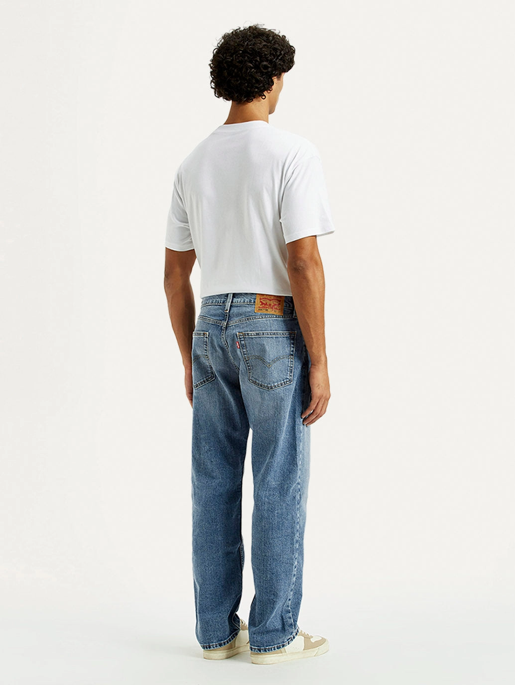 Men's 555 Light Indigo Loose Fit Mid Rise Jeans Trendy High Quality Edgy Design